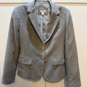J.Crew École blazer in gray grey wool blend Size 6